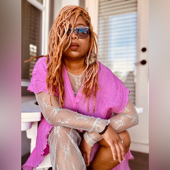 Zara 100% LINEN TUNIC DRESS Pink - Picture 4 of 5